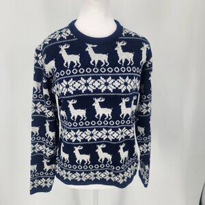 Meister Fair Isle Christmas Sweater Wool Blend Womens Size Medium